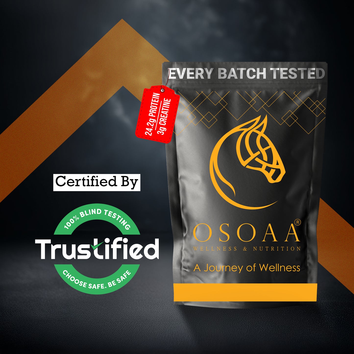 OSOAA Impact Whey Protein (Trustified)- 24.2g Protein with 3g Creatine