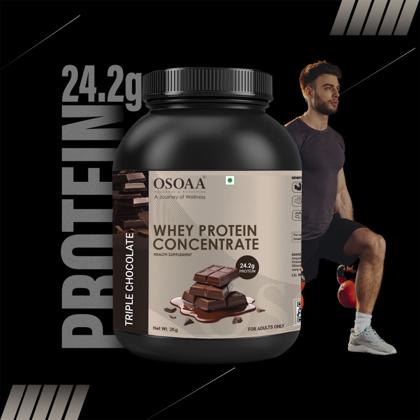 Osoaa Whey Protein Concentrate – 24.3g Protein