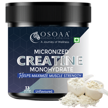 Load image into Gallery viewer, OSOAA Micronized Creatine Monohydrate 100gm, Creatine Supplement Pre Post Workout, Muscle Building Supplement (Unflavoured)

