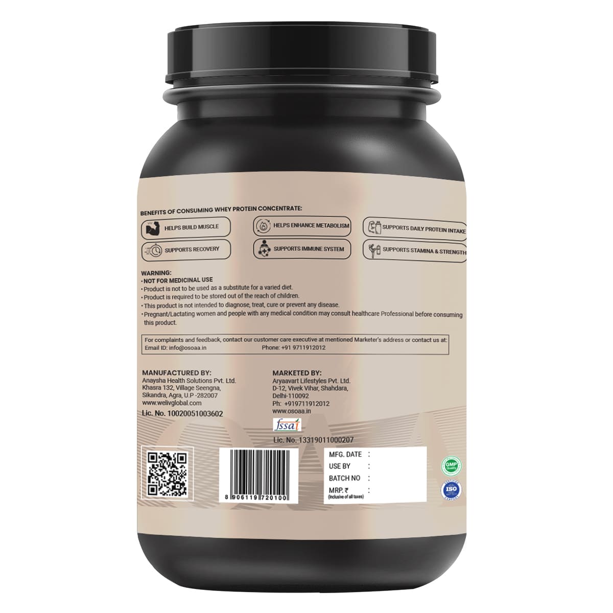 Osoaa Whey Protein Concentrate – 24.3g Protein