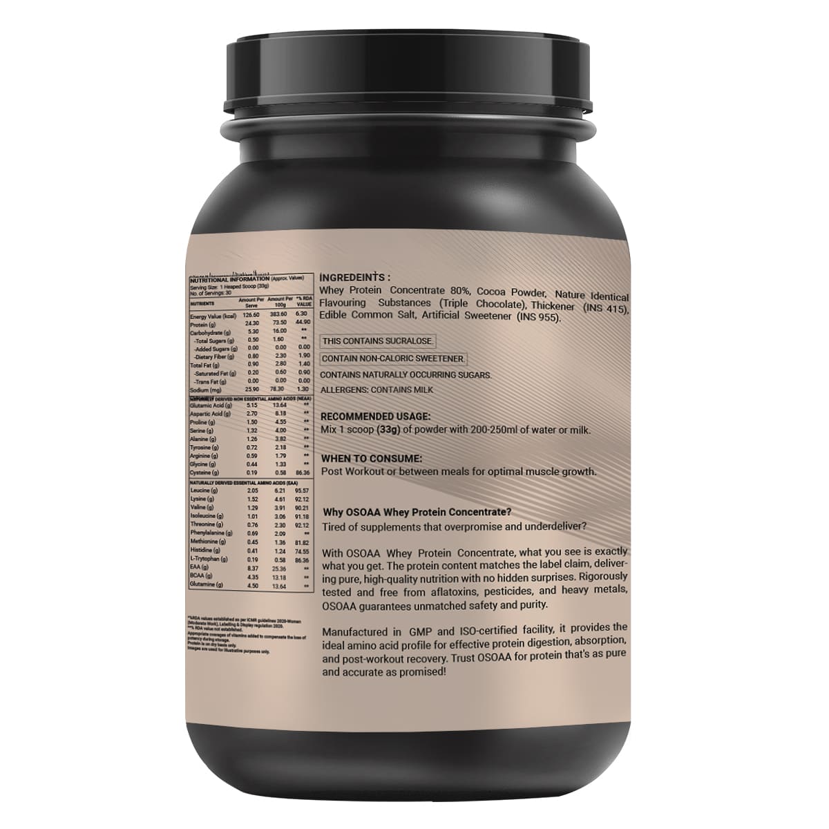 Osoaa Whey Protein Concentrate – 24.3g Protein
