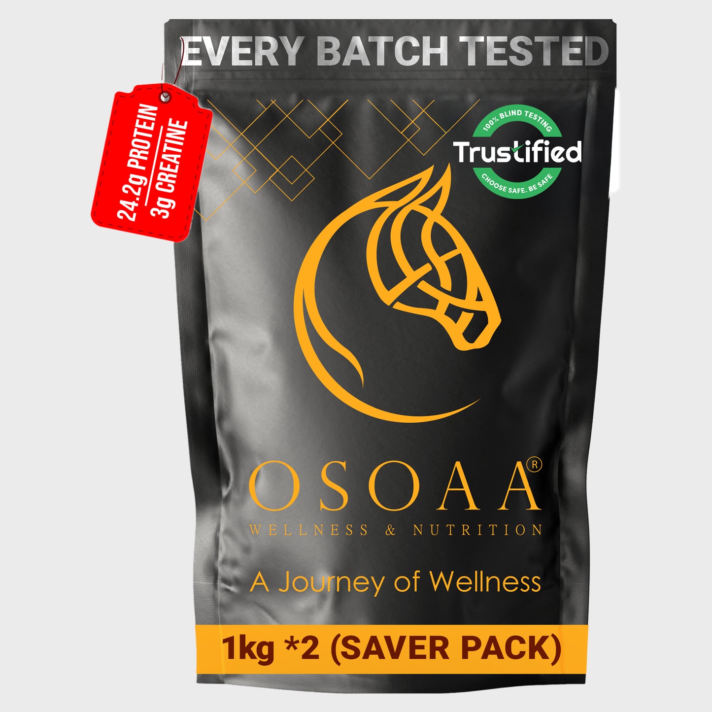 OSOAA Impact Whey Protein (Trustified)- 24.2g Protein with 3g Creatine