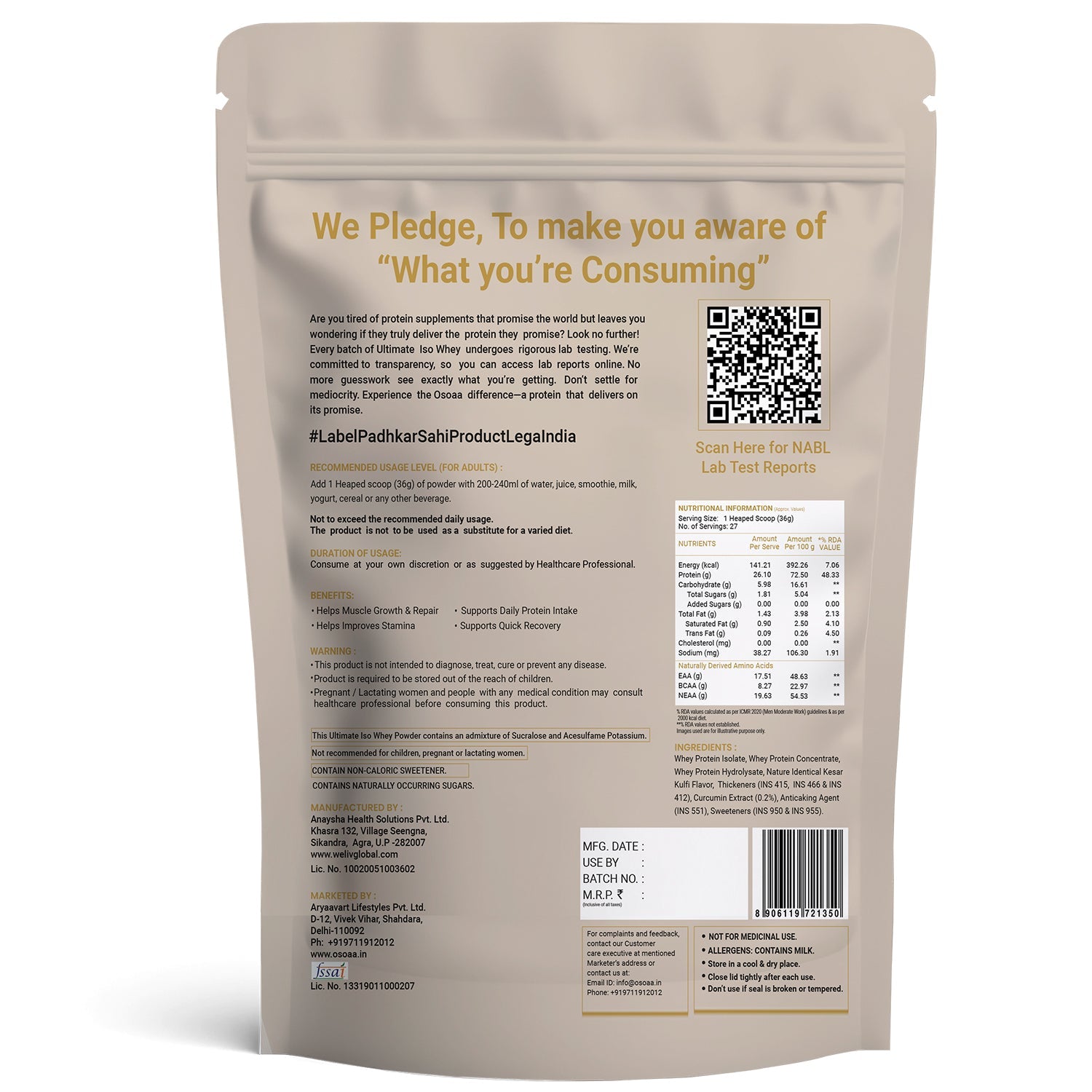 BACK VIEW WITH NI TABLE FOR KESAR KULFI ULTIMATE ISO