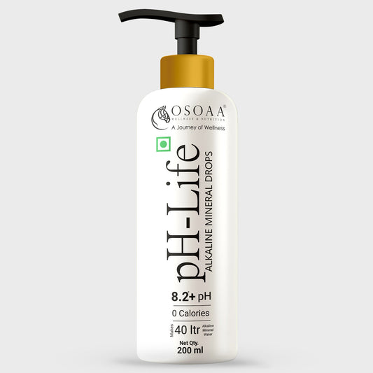 OSOAA pH-Life Alkaline Mineral Water Drops bottle โ 200ml solution to alkalize and mineralize drinking water.