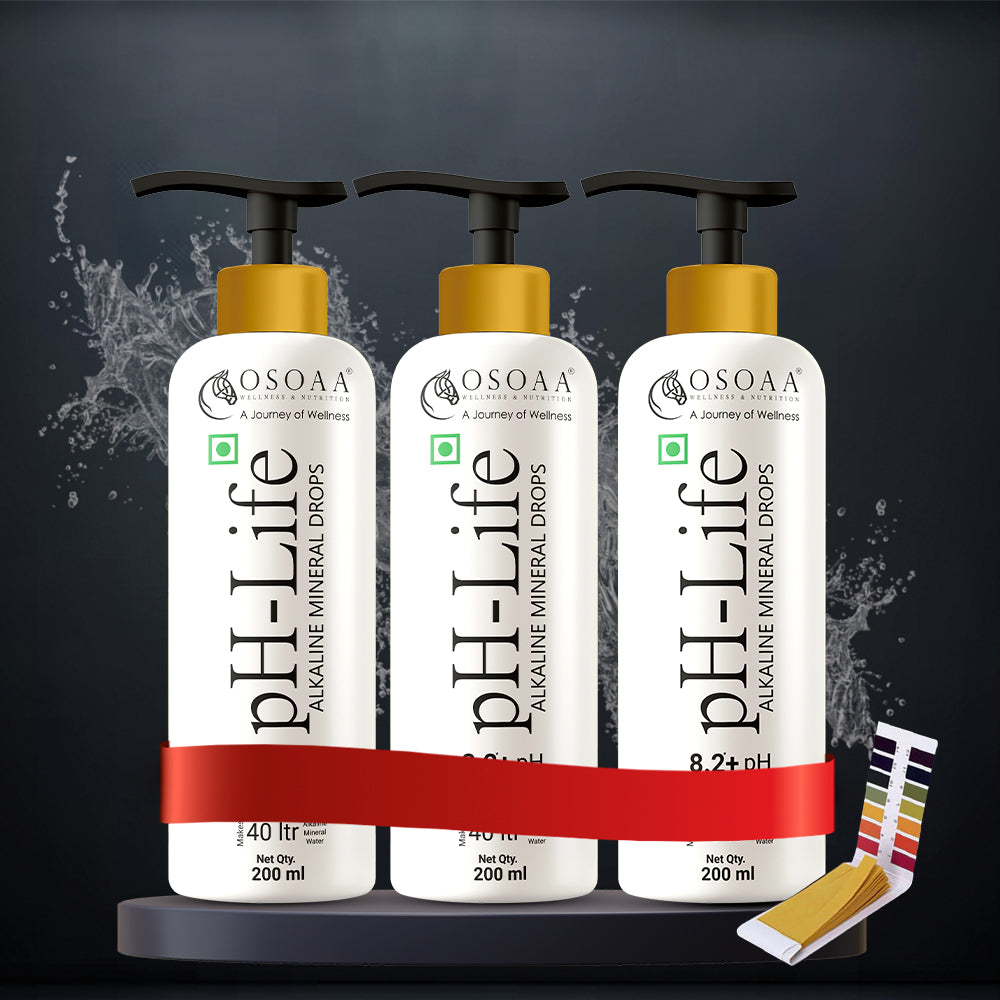 OSOAA pH-Life Alkaline Water Drops in a 200ml bottle to support pH balance, hydration, and overall wellness.