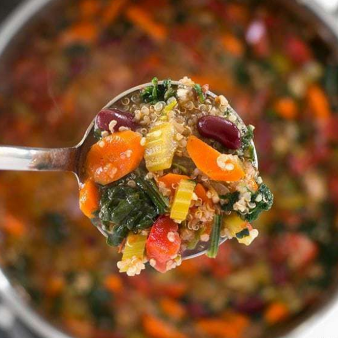 Protein-Packed Vegetable Soup with Quinoa