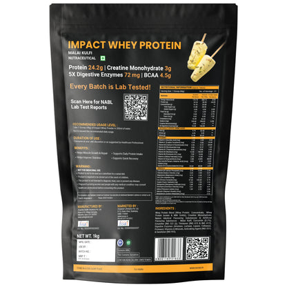 OSOAA Impact Whey Protein (Trustified)- 24.2g Protein with 3g Creatine