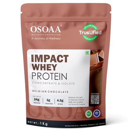 OSOAA Impact Whey Protein (Trustified)- 24.2g Protein with 3g Creatine