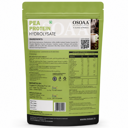 OSOAA Pea Protein Hydrolysate Coffee | 26g Protein | No Added Sugar | 1kg