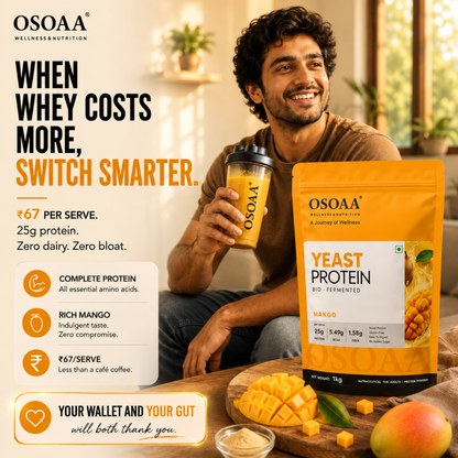 OSOAA Yeast Protein (Bio-Fermented) – 25g Protein | Vegan Plant Protein | 1kg
