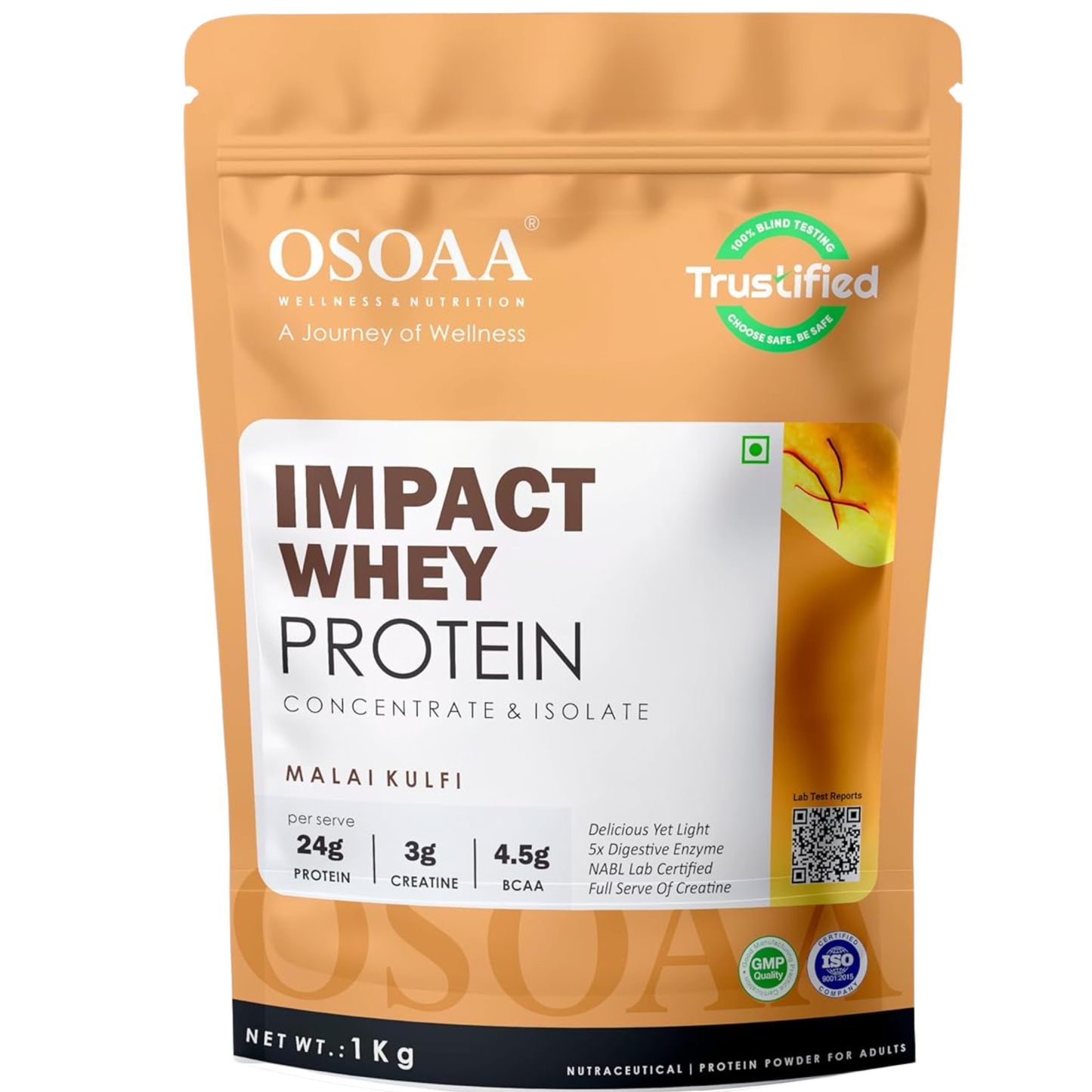 OSOAA Impact Whey Protein (Trustified)- 24.2g Protein with 3g Creatine