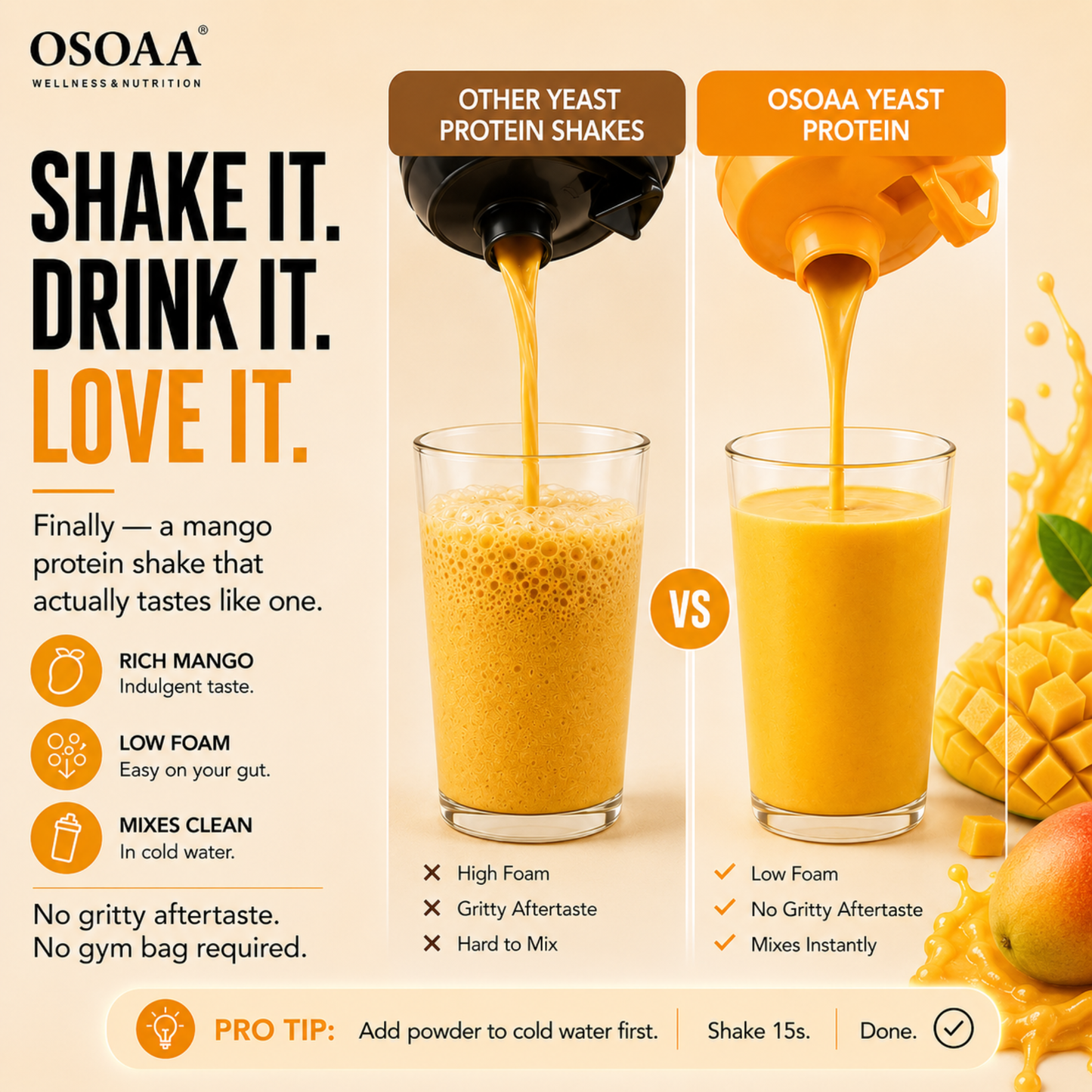 OSOAA Yeast Protein (Bio-Fermented) – 25g Protein | Vegan Plant Protein | 1kg