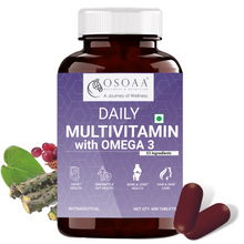 Load image into Gallery viewer, OSOAA Multivitamin with Omega 3 for Men &amp; Women (60 Tabs) | 52 Ingredients with Probiotics, Super Greens &amp; Reds | Immunity, Energy, Heart &amp; Gut Health
