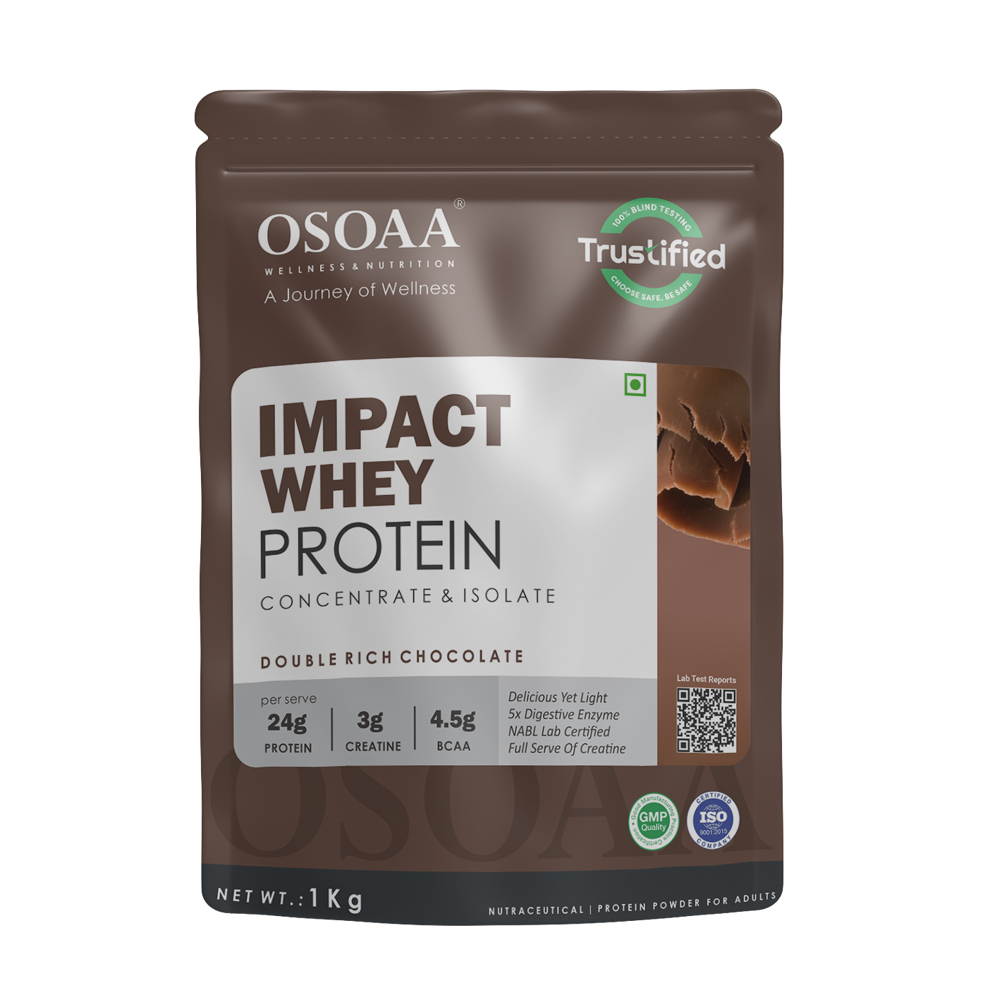 OSOAA Impact Whey Protein (Trustified)- 24.2g Protein with 3g Creatine