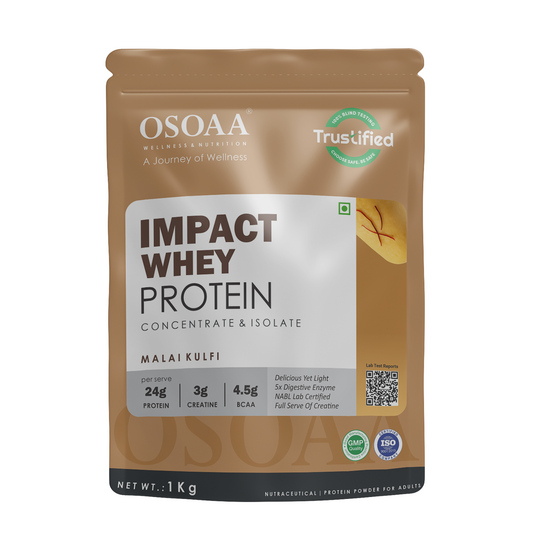 OSOAA Impact Whey Protein (Trustified)- 24.2g Protein with 3g Creatine