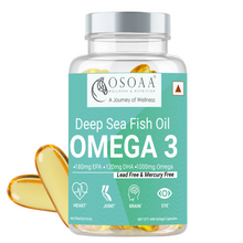 Load image into Gallery viewer, OSOAA Omega 3 Fish Oil Supplement| Fish Oil softgels With No Fishy Burps Improves Memory, Vision, Heart, Joints &amp; Brain Health
