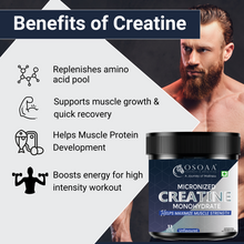 Load image into Gallery viewer, OSOAA Micronized Creatine Monohydrate 100gm, Creatine Supplement Pre Post Workout, Muscle Building Supplement (Unflavored)
