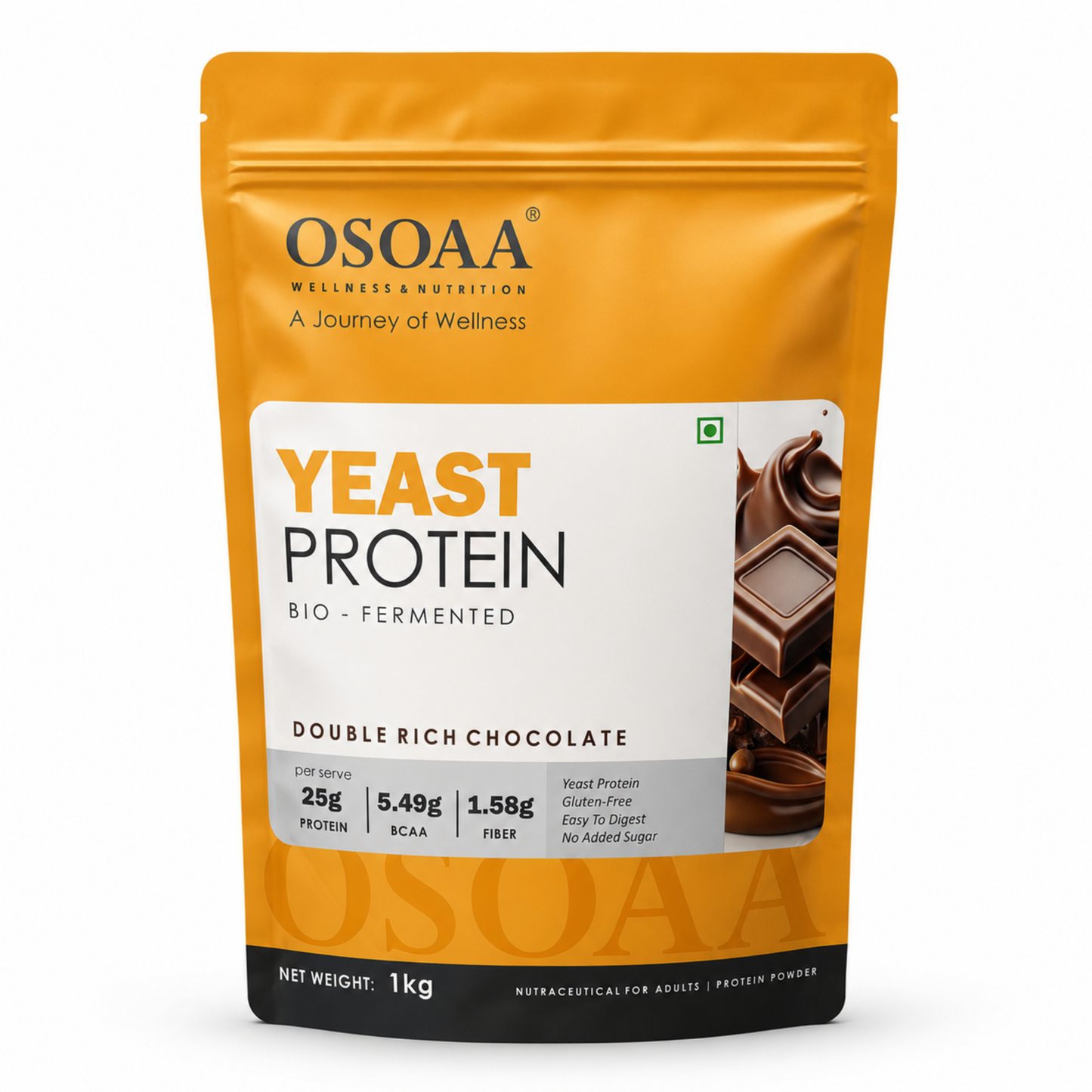 OSOAA Yeast Protein (Bio-Fermented) – 25g Protein | Vegan Plant Protein | 1kg