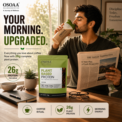 OSOAA Plant Protein Powder | High Protein | Vegan | Easy to Digest | No Added Sugar | 1kg