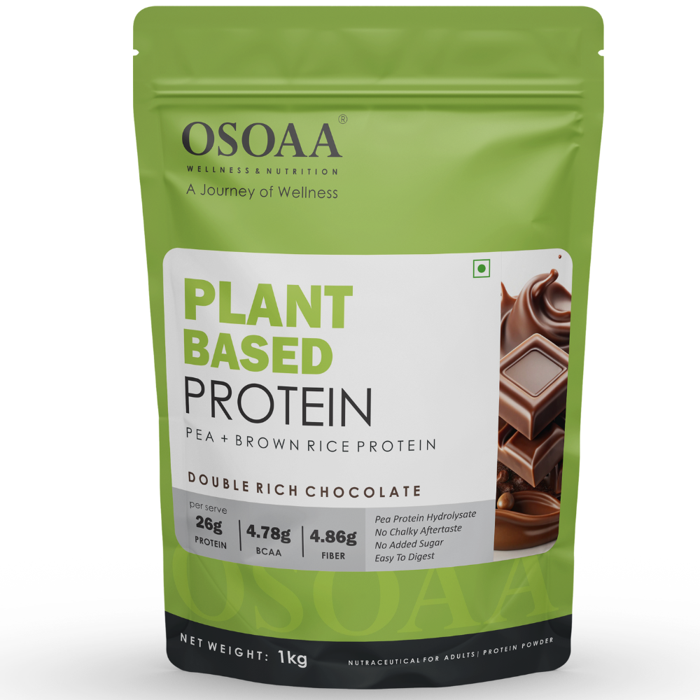 OSOAA Plant Protein Powder | High Protein | Vegan | Easy to Digest | No Added Sugar | 1kg