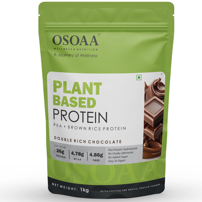 OSOAA Plant Protein Powder | High Protein | Vegan | Easy to Digest | No Added Sugar | 1kg