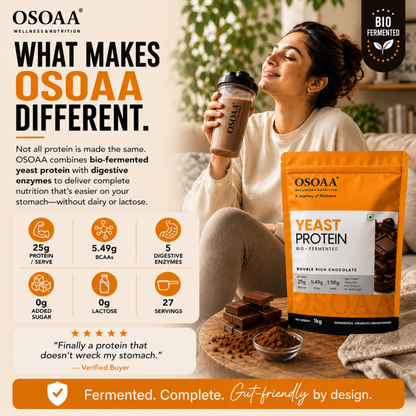 OSOAA Yeast Protein (Bio-Fermented) – 25g Protein | Vegan Plant Protein | 1kg