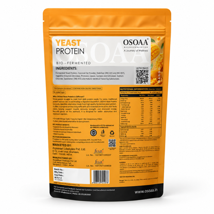 OSOAA Yeast Protein (Bio-Fermented) – 25g Protein | Vegan Plant Protein | 1kg