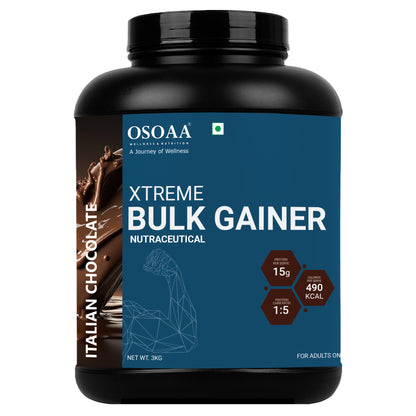 OSOAA 1:5 Bulk Mass Gainer with 3g Creatine & European Whey Protein - 490 Calories