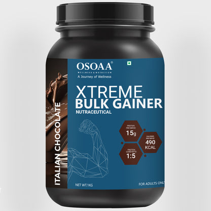 Front view of Lean Mass Gainer supplement bottle featuring bold, athletic packaging with key highlights like 'Supports Lean Muscle Growth', 'High Protein, Low Sugar', 'Helps with Weight Gain and Strength', and 'Packed with Nutrients for Optimal Recovery'