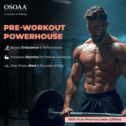 Pre-workout caffeine energy booster tablets