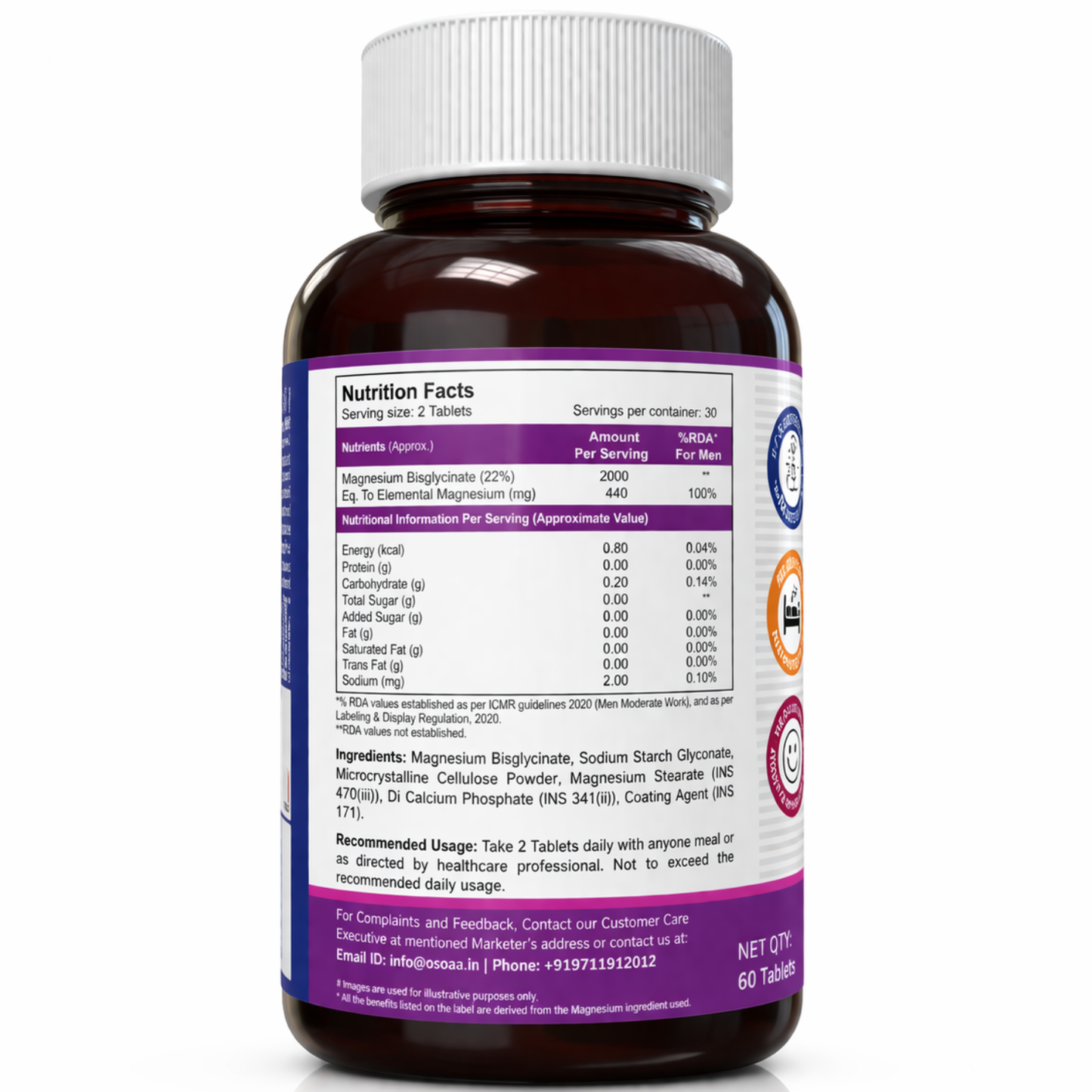 Chelated Magnesium for Women PMS Hormonal Balance India Vegetarian