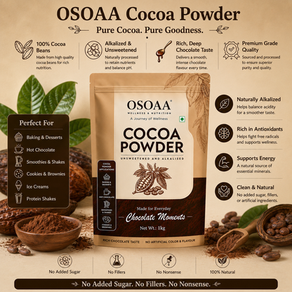 OSOAA Pure Unsweetened Cocoa Powder