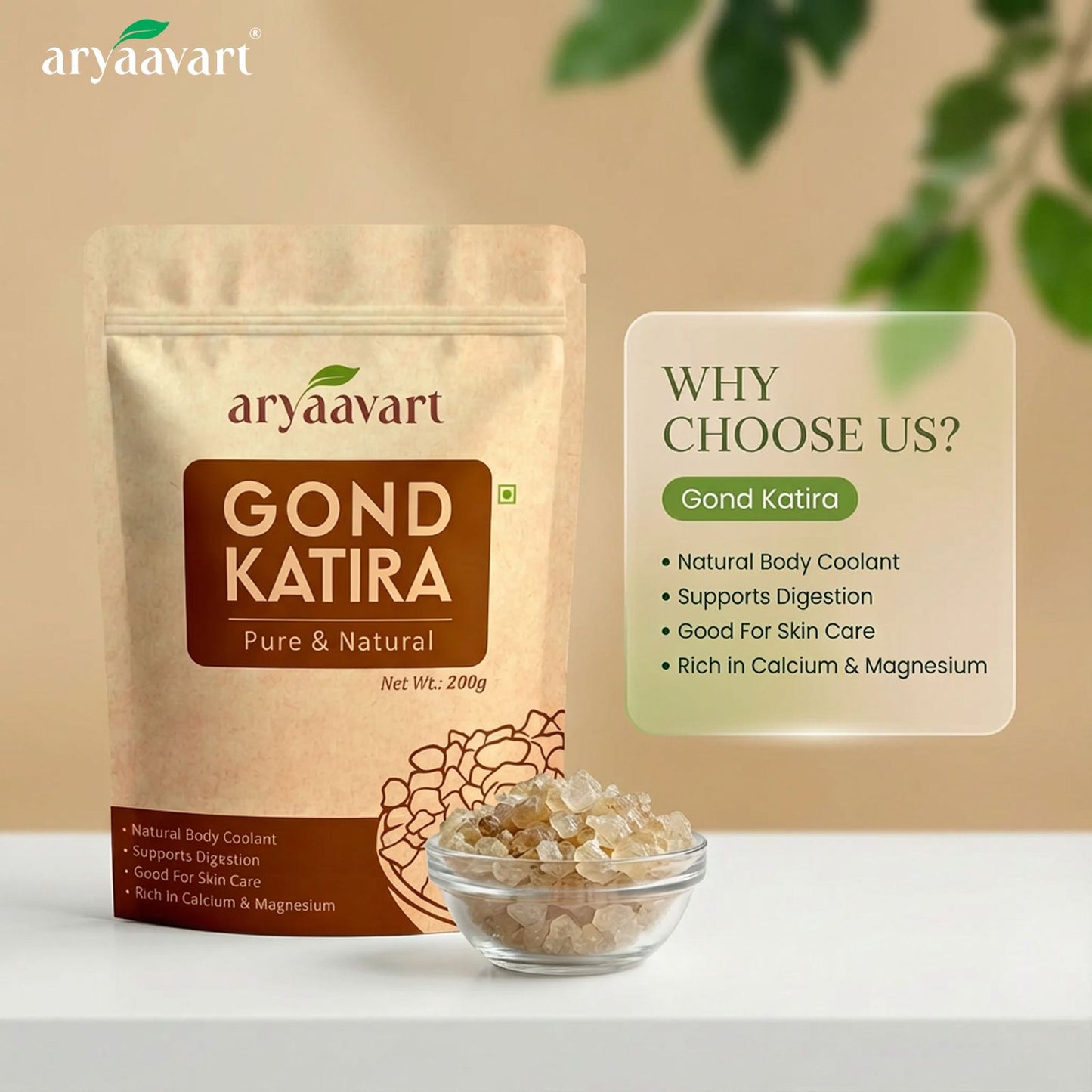 Aryaavart Gond Katira Pure (Edible Gum) - 200 grams