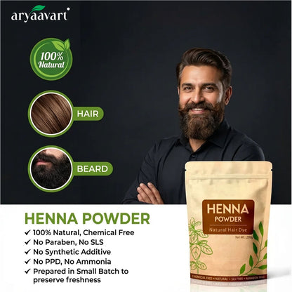 Ayurveda Natural Henna powder for hair Colour and Growth (200 gm)