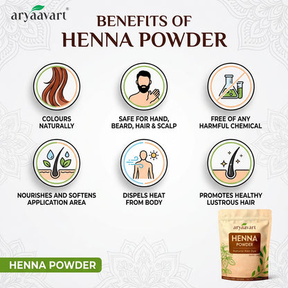 Ayurveda Natural Henna powder for hair Colour and Growth (200 gm)