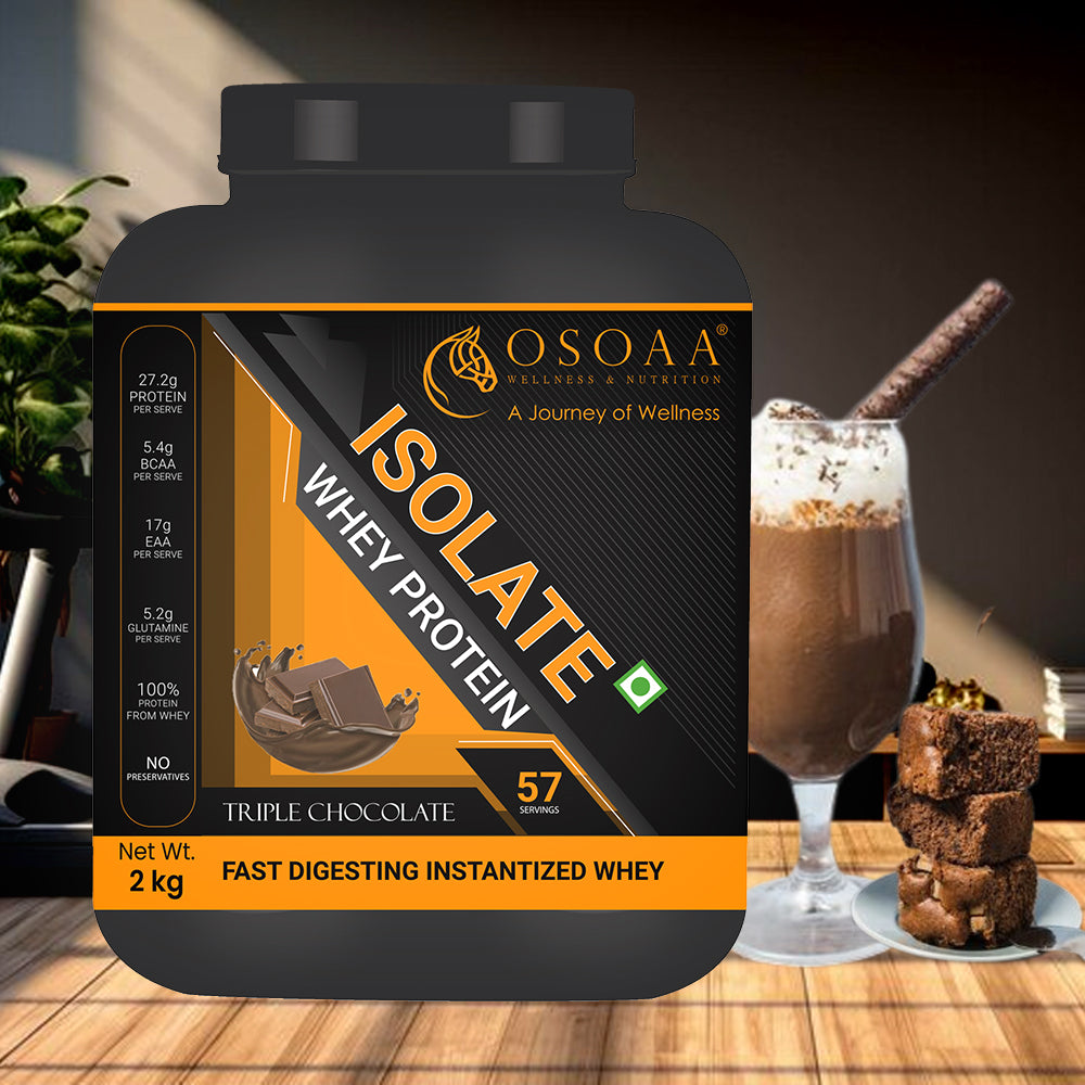 Front view of Isolate Protein supplement in Triple Chocolate flavor, 2kg  featuring sleek packaging with bold text highlighting '100% Whey Isolate', 'Café Mocha Flavor', 'Zero Added Sugar', 'Low Carb', and 'Supports Lean Muscle & Recovery