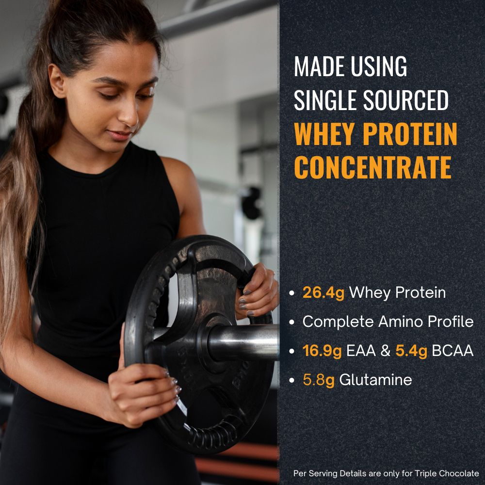 Slide highlighting the unique selling points of the protein supplement, including efficient protein delivery system, enhanced absorption rate, clean and transparent ingredients, scientifically backed formulation, and superior mixability and taste.