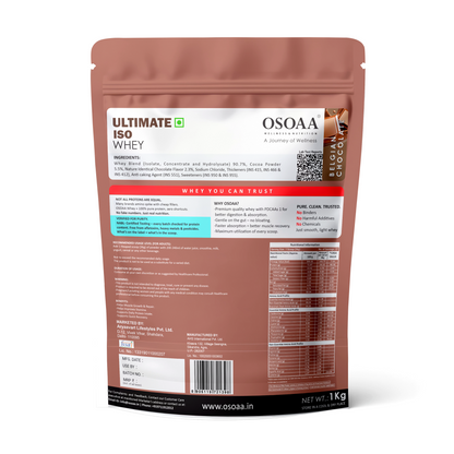 OSOAA Ultimate ISO Whey Protein- 26.1g Protein
