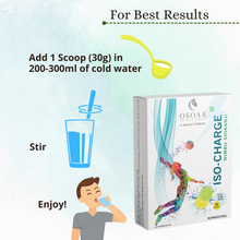 Load image into Gallery viewer, OSOAA Iso-Charge Isotonic Instant Energy Drink with Electrolytes- 900 GM (Nimbu Shikanji)
