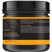 Load image into Gallery viewer, OSOAA Pure L-Glutamine Muscle Growth &amp; Recovery Supplement 250gm, Post Workout Recovery, Men &amp; Women, 50 Serving (Unflavoured)
