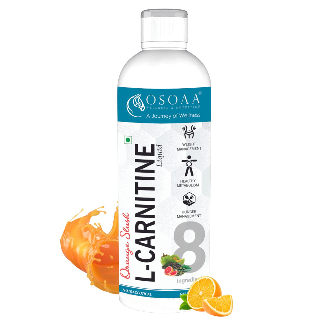 OSOAA L-Carnitine Liquid 3100mg with 8 Weight Management Ingredients (450ml) | Green Tea, Green Coffee, Garcinia | Convert Fat into Energy, Enhances Endurance (3 Flavors)