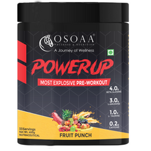 Load image into Gallery viewer, OSOAA Power Up Pre-Workout Supplement 400 gm with Caffeine, Beta Alanine &amp; L-Arginine for Lean Muscles, Strength &amp; Energy (2 Flavors)
